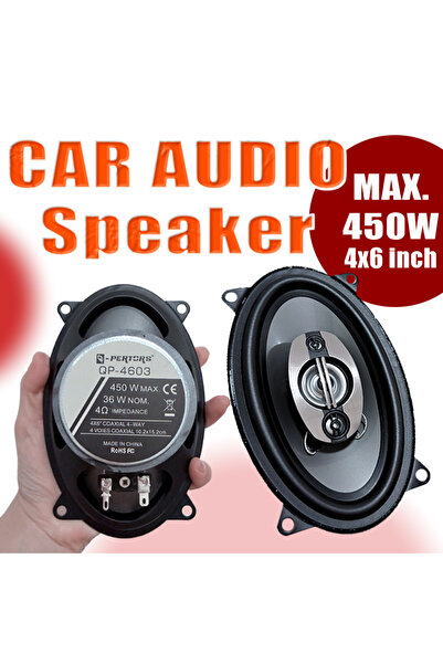 Choice 4x6 Inch Car Speakers 900W (2*450W) Coaxial Speaker 4-Way Full Frequen...