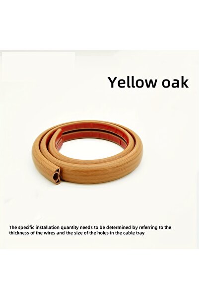 Choice 1mx2cm Yellow wood grain 1PC 1m/39.37inFlexible Floor Cable Duct, Self...