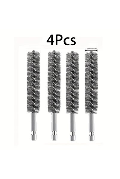 choice2 4Pcs Wire brush hole brush, nylon twisted rust removal, hexagonal dri...