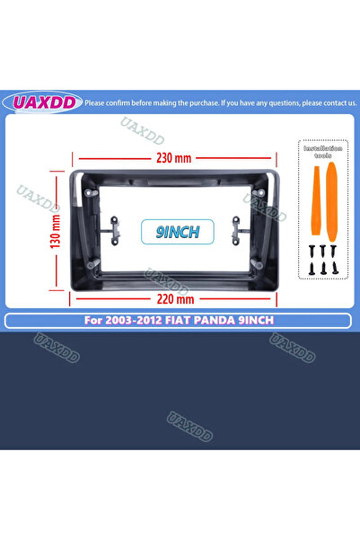 Choice For 2003-2012 PANDA For FIAT PANDA 2003-2012 9 Inch Frame Radio Multim...