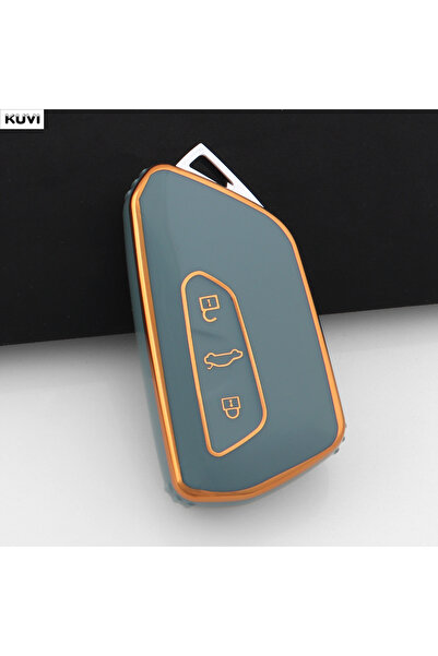 Choice6 Grey TPU Style Car Smart Key Case Cover Shell Fob For VW Volkswagen G...