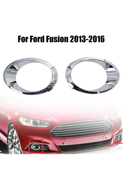 Choice زوج واحد من حلقات تزيين مصابيح الضباب الأمامية المطلية بالكروم (يسار/ي...