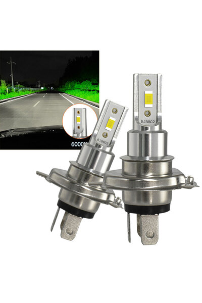 Choice7 2PCS H4 Single 6000K Bright H4 with High Light and Dim Lights 1900k 3...