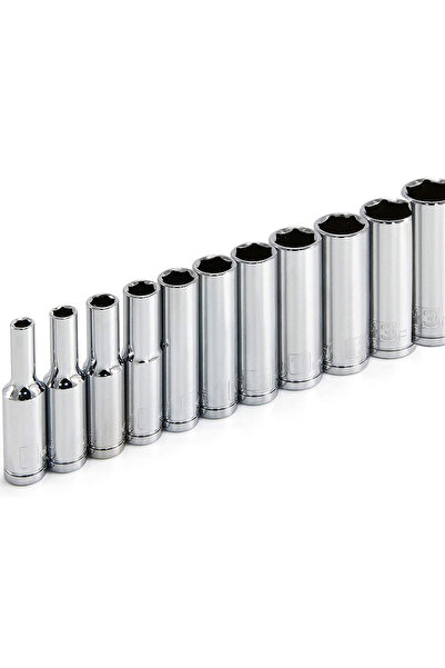 Choice 1set 4-14mm 11pcs 1/4 interface long chrome vanadium steel sket, 4mm-1...