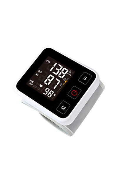 Choice جهاز قياس ضغط الدم الرقمي الأوتوماتيكي للمعصم بإضاءة خلفية بيضاء، مقيا...