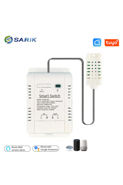 Choice مفتاح تويا الذكي بتقنية الواي فاي بقدرة 3000 واط و16 أمبير، منظم حرارة...