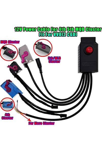 Choice 12V MQB Cluster Power Cable 4th ID48 Key Program Cable 5th Cluster Cab...