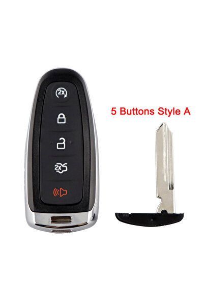 Choice غطاء مفتاح سيارة عن بعد بخمسة أزرار من النوع A لسيارات فورد إيدج، إسكي...