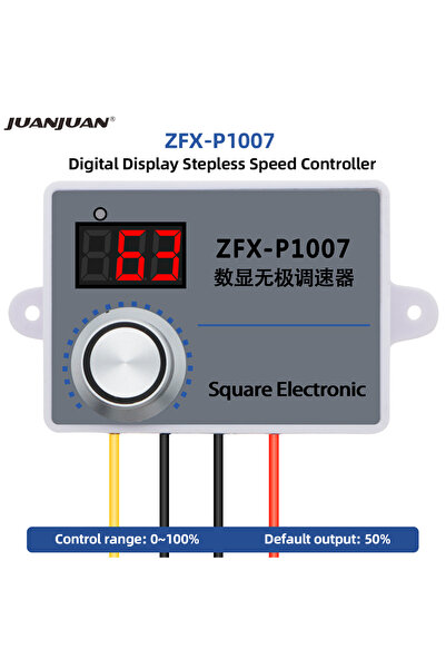 Choice ZFX-P1007 500W وحدة تحكم في سرعة المروحة قابلة للتعديل مع شاشة عرض رقم...