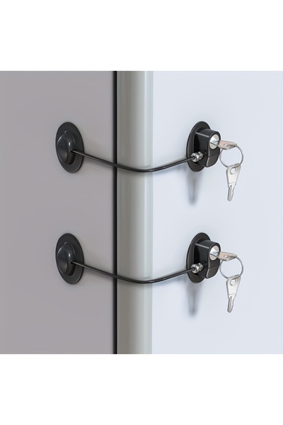 Choice1 2pcs 1/2Pcs Strong Adhesive Teenager Safety Stainless Steel Refrigera...