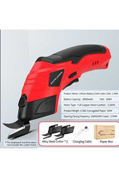 choice2 red kit 2 Cordless Electric Scissors for Cutting - Handheld Fabric Ca...