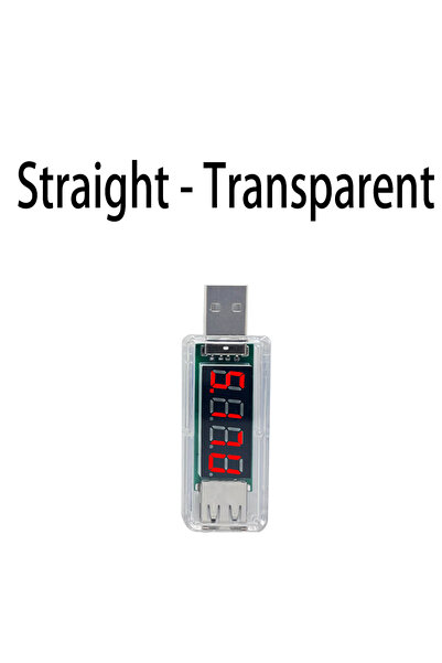 choice2 شاحن USB صغير شفاف مستقيم، مزود بفولتميتر وأميتر وشاشة LED، وشاحن طاق...