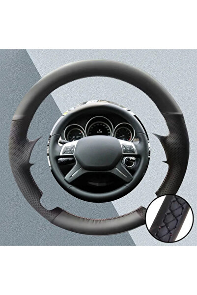 Choice1 غطاء عجلة قيادة من جلد الأسود المصنوع من الألياف الدقيقة، من تصميم بل...