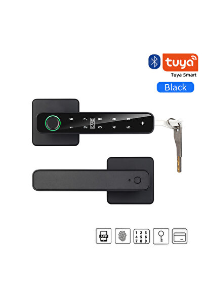 Choice XSDTS F3S-Black XSDTS Tuya Handle Fingerprint Key Card Digital Smart D...