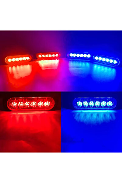 Choice1 ضوء ستروب أحمر وأزرق 24 LED لاسلكي للسيارة، ضوء طوارئ وامض LED للسيار...