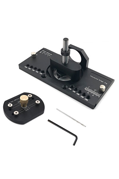 Choice طقم أدوات تثبيت مفصلات مخفية سوداء 35 مم، دليل حفر ثقوب لأعمال النجارة...