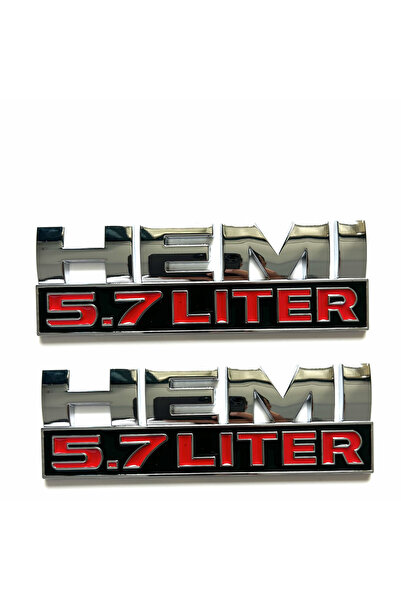 choice2 قطعتان فضيتان من الباب الجانبي ثلاثي الأبعاد مع شعارات 5.7 لتر لرام ت...