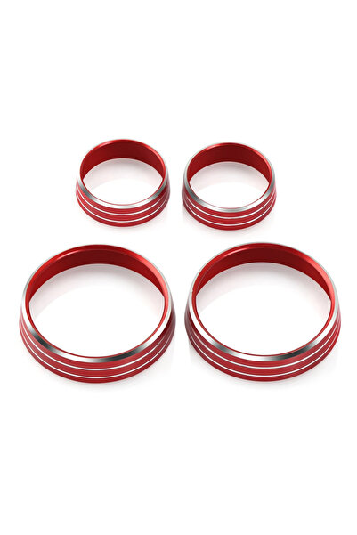 Choice غطاء حلقة تزيين زر مفتاح مكيف هواء السيارة باللون الأحمر لسيارة كيا سب...