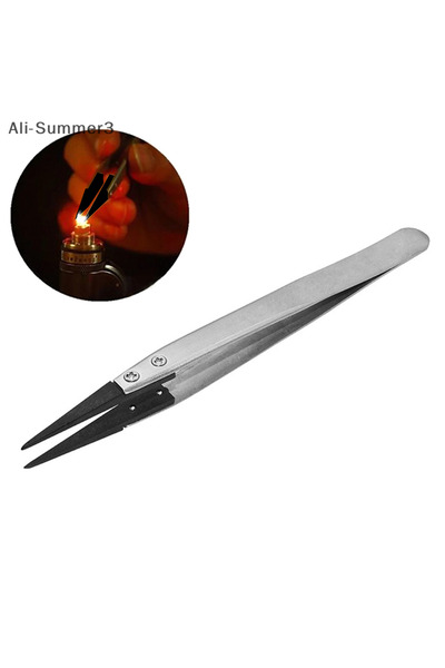 Choice Antistatic Tweezers, Plastic Tipped Tweezers, Electrician Tweezers Cur...