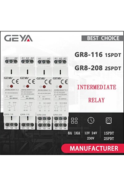 Choice3 مفتاح مرحل وسيط 16 أمبير، أحادي القطب ثنائي الرمية (116)، تيار متردد/...