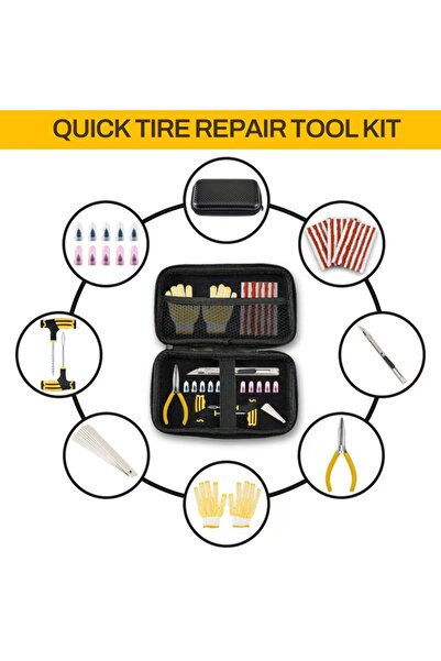 Choice1 42PCS All-in-One Tire Repair Kit: Car Motorcycle Bike Truck Emergency...