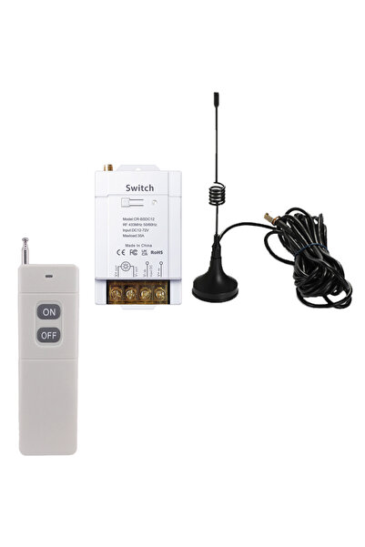 Choice WHITE-DC1P1R Wireless Remote Switch,DC12V-72V 40A relay Remote Switch ...