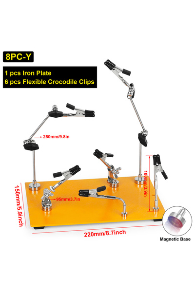 Choice أداة لحام مغناطيسية من Toolour مكونة من 8 قطع (8PC-Y) مزودة بـ 6 أذرع ...