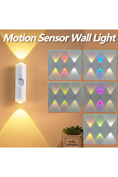 Choice1 RGB Rechargeable Wall Lamp No Wiring No Drilling Motion Sensor Magnet...