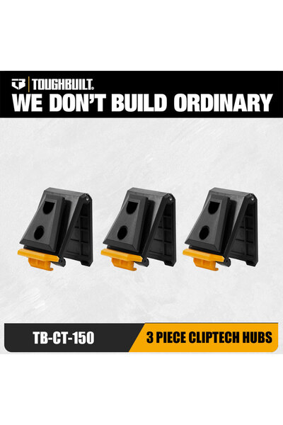 Choice TOUGHBUILT TB-CT-150 ClipTech Hubs 3-Pack Heavy Duty Quick-Clip for Al...