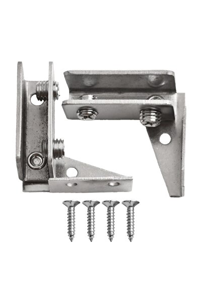 Choice1 silver 2PCS Non-Porous Glass Door Hinge Hinge Display Cabinet Magneti...