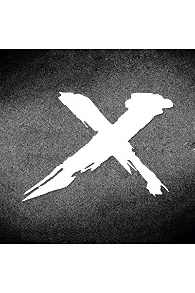 Choice4 ملصق خوذة أبيض نابض بالحياة على شكل حرف X - قطعة واحدة - مثالي للخوذا...