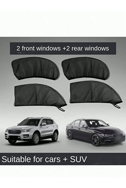Choice 4 قطع من ستائر النوافذ الجانبية للسيارة، مصنوعة من شبكة مسامية مقاومة ...