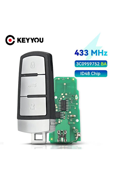 Choice 1 Button KEYYOU 1PCS NEW Smart Car Remote Key Fob with ID48 Chip 3C095...