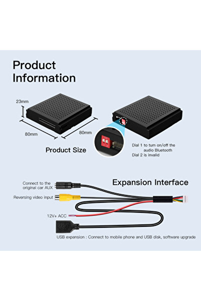 Choice BC-05 CARABC Wireless CarPlay for Mercedes Benz Android Auto Mirror Li...