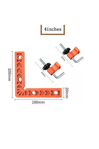 choice2 مربعات تحديد المواقع بزاوية 90 درجة، مقاس 4 بوصات، مجموعة واحدة، أدوا...