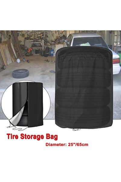 Choice 65x90cm Black Waterproof outdoor car tire cover with zipper and drawst...