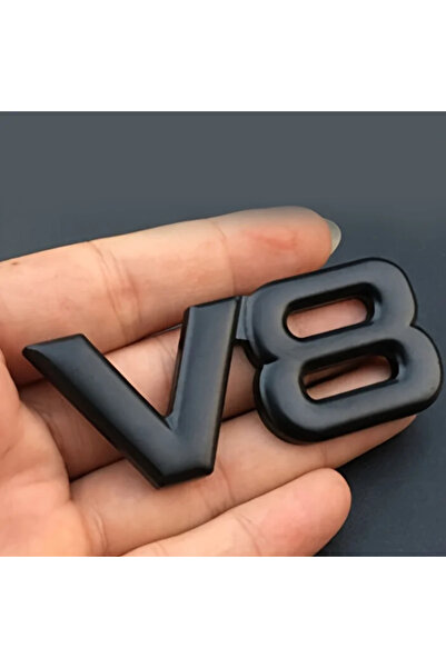 Choice1 شعار V8 أسود، ملصق معدني، شارة رفرف، شعار سباق V8 للسيارات والدراجات ...