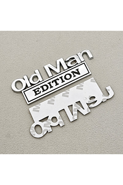 choice2 Silver Black Old Man Edition Metal Car Sticker Badges For Car Trunk D...
