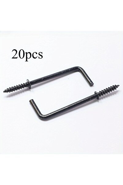 Choice 20pcs 20pcs Ceiling Hook, L Shaped Hanging Hook, Black Right Angle Med...