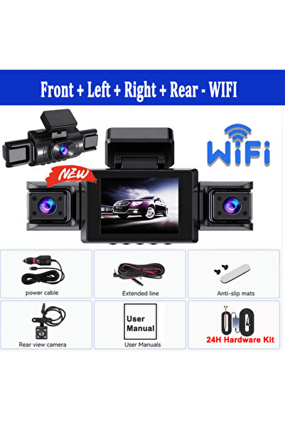 Choice1 كاميرا سيارة بدون بطاقة واي فاي، 4 كاميرات، تعمل على مدار 24 ساعة، 4 ...