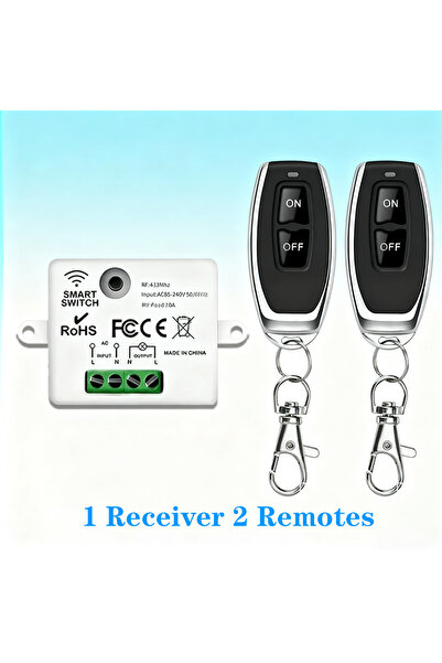 Choice 1Receiver 2 Remote 110V 220V 10A miniature magnetic control relay, hou...