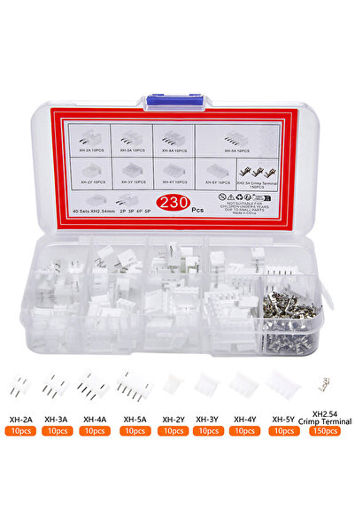 Choice （Summer6）230Pcs XH2.54 PH2.0 2p 3p 4p 5 Pin 2.54mm 2.0mm Pitch Termina...