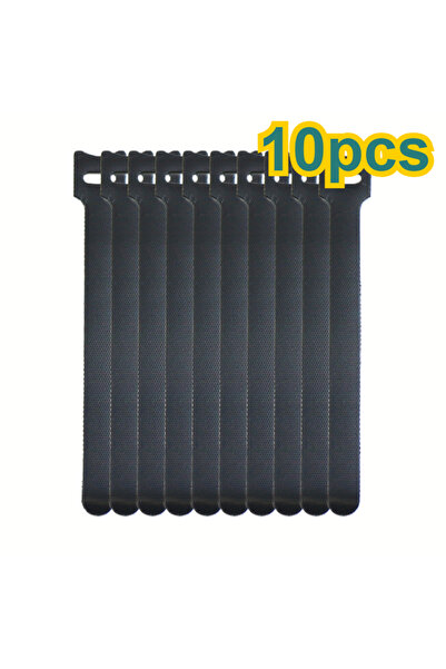 Choice1 1.2x15cm(0.47x5.9in) Black-10pcs 10/50-Pack Self-Adhesive Reusable Pl...
