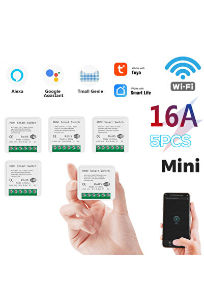 Choice1 5PCS 16A Two Way Control Tuya/Smartlife APP Remote Control for Alexa ...