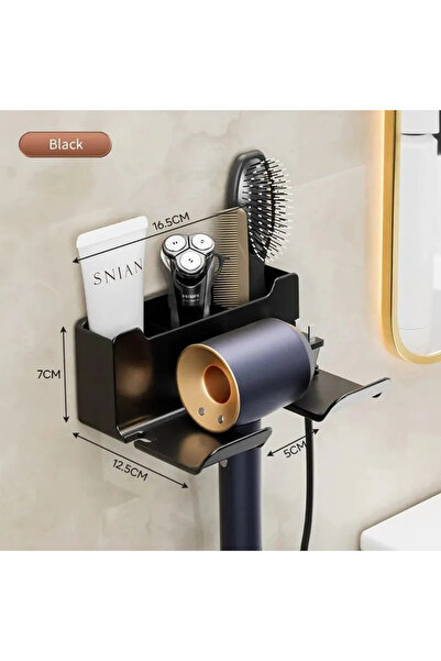 Choice black Plastic hair dryer holder, hanging fan, hair straightener holder...
