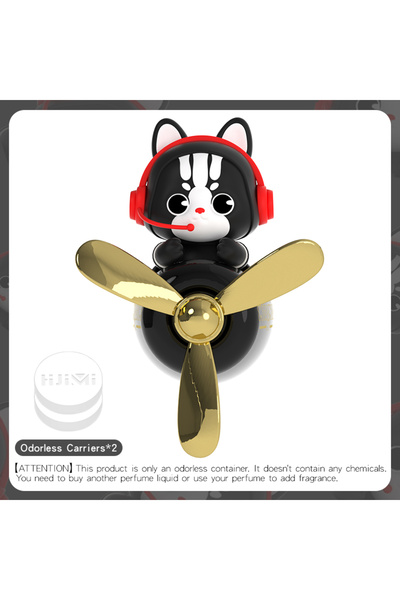 Choice Pilot Cat No Perfume DIY Fragrance Cat Pilot Rotating Propeller Airpla...