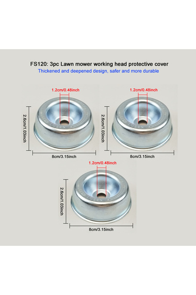 Choice Other 3Pc Lawn Mower Working Head Protective Cover, Installation Hole ...