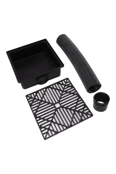 Choice 25ft 1/4'' black Catch Basin Downspout Extension Gutter Downspout Exte...