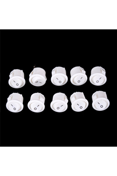 Choice 0 0 220V 10Pcs 16mm Diameter White Round Boat Rker Switches Mini 2Pin ...