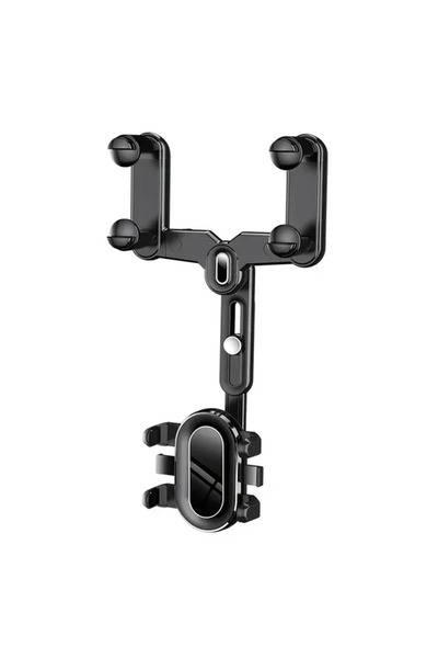 Choice حامل هاتف كبير أسود اللون في مرآة الرؤية الخلفية للسيارة، قابل للدوران...